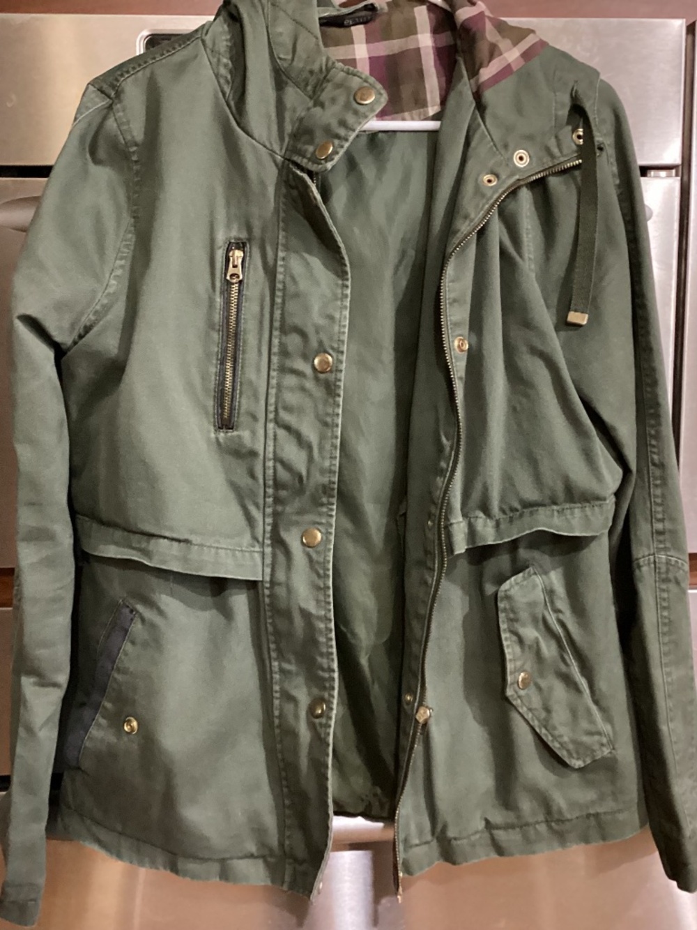 Aeropostale Green Zip Front Jacket